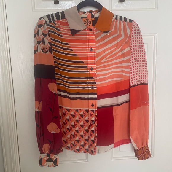 Tory Burch button down blouse size 0 - Picture 2 of 9